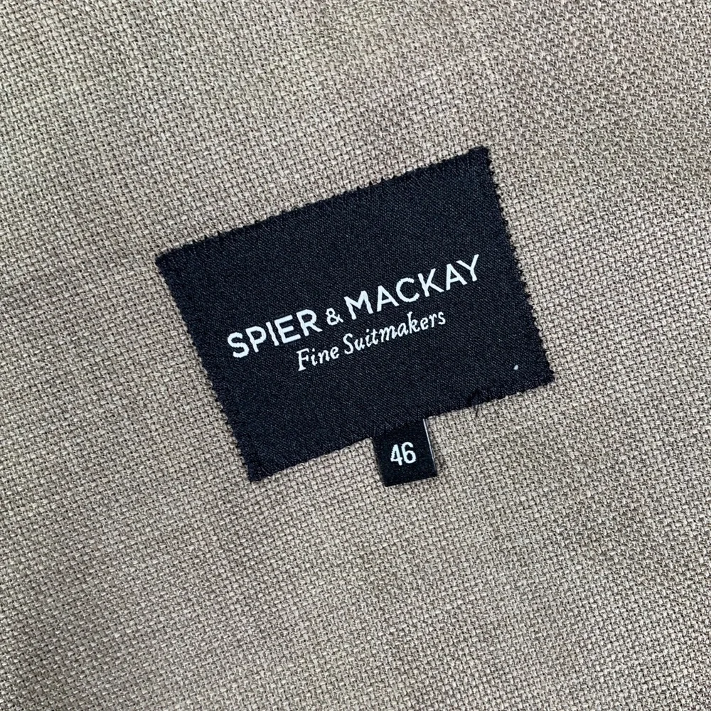 Spier & Mackay Blazer Jacket Men 46R Brown Sport Coat Unlined Lanificio Wool